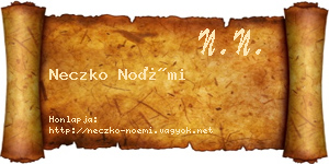 Neczko Noémi névjegykártya